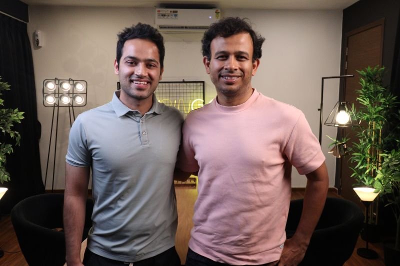 Raj Shamani with Vikram Chopra on the podcast set